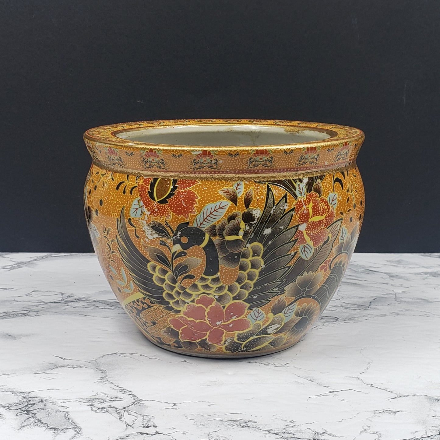 Asian Porcelain Planter Vintage