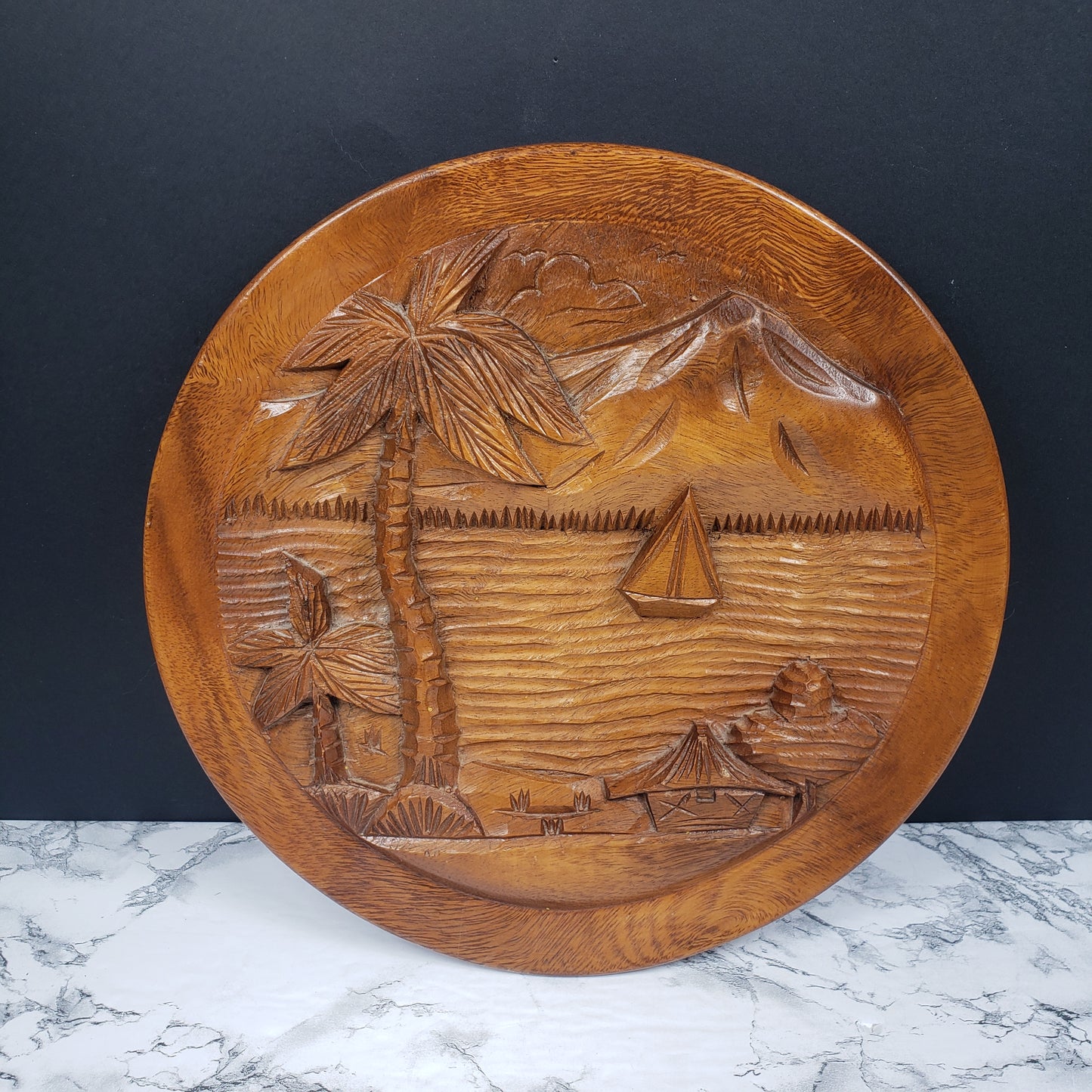 Tiki Bar Decor Hand Carved Vintage