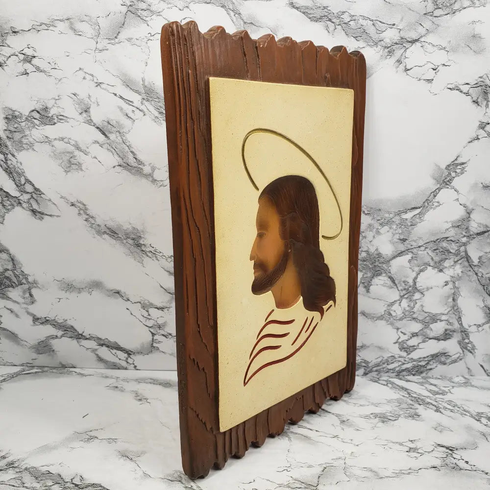 Angeli Artcraft Mary Jesus Reverse Relief Wall Art Vintage Decor