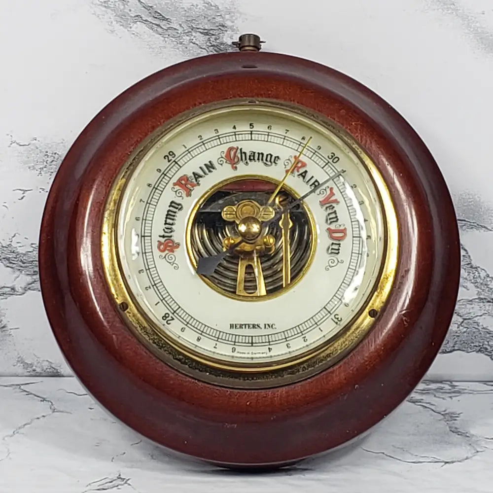 Barometer German Porcelain Face Wall Mount Vintage Collectibles