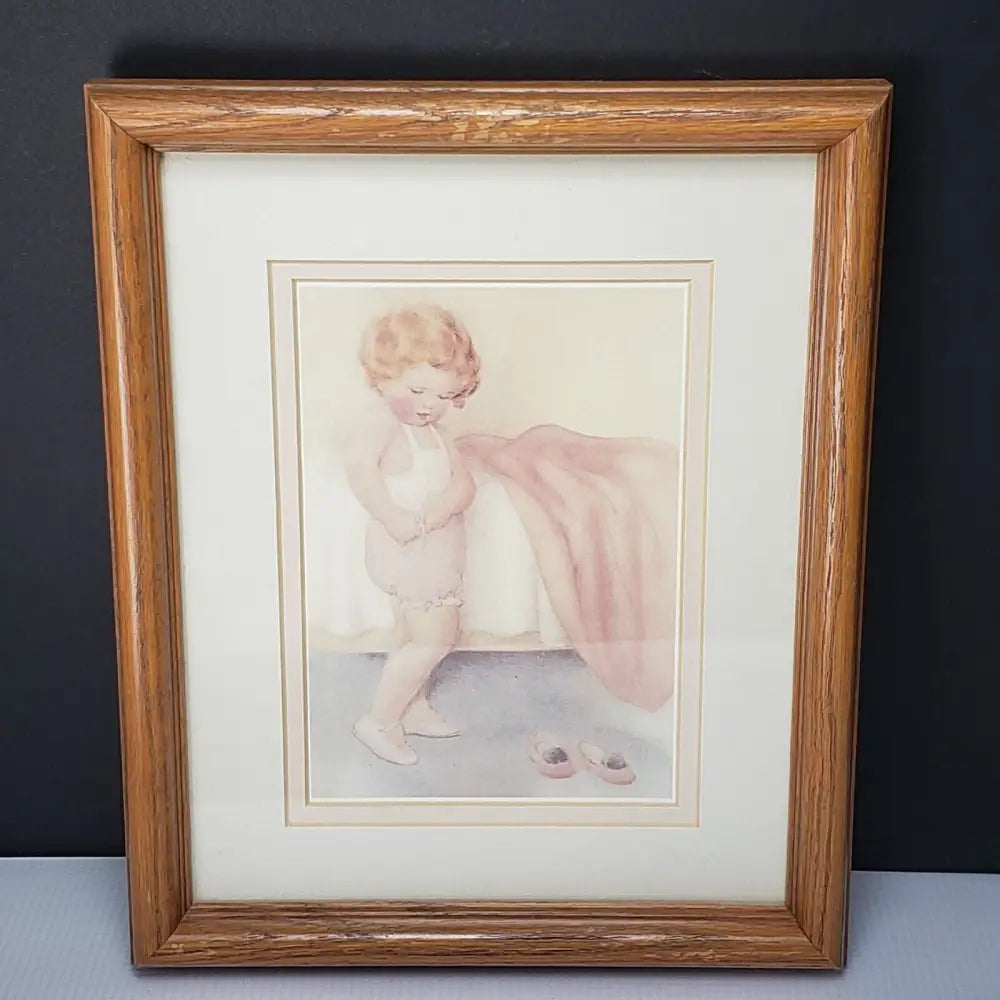 Bessie Pease Gutmann Framed/Matted Girls Bedroom Pictures Set Of 3 Vintage Decor