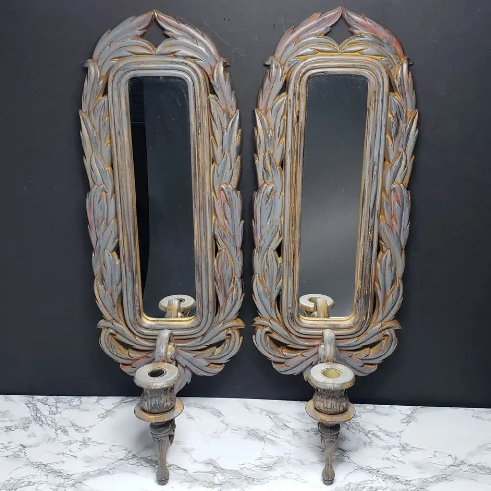 Burwood Mirrored Candle Wall Sconces Vintage - Decor