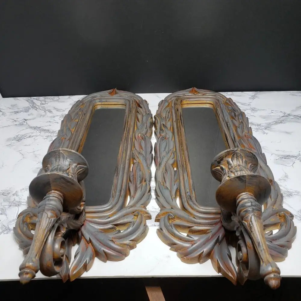 Burwood Mirrored Candle Wall Sconces Vintage - Decor