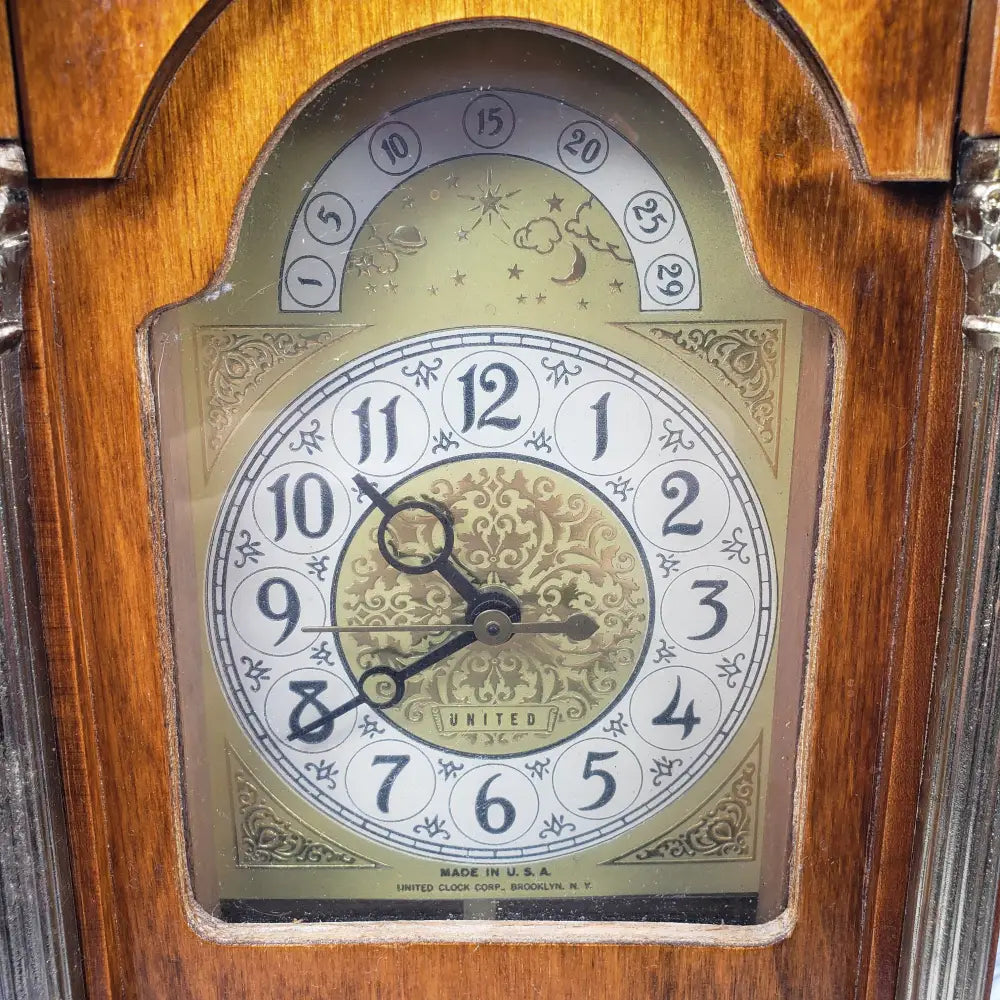 Clock United Wall Mantle Electric Grandfather Style Vintage Clocks