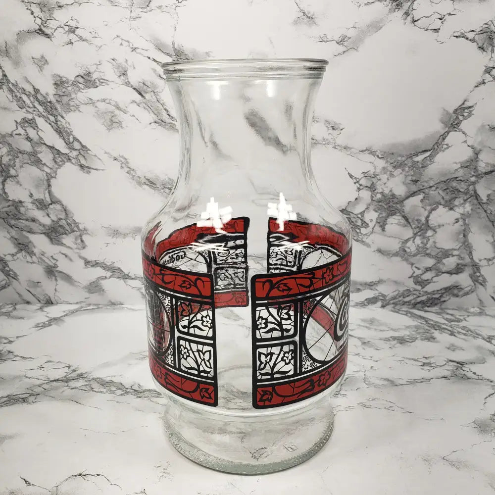 Coca-Cola Godfathers Pizza Carafe Vintage Decor