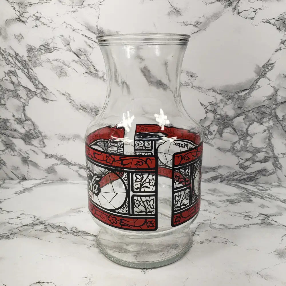 Coca-Cola Godfathers Pizza Carafe Vintage Decor