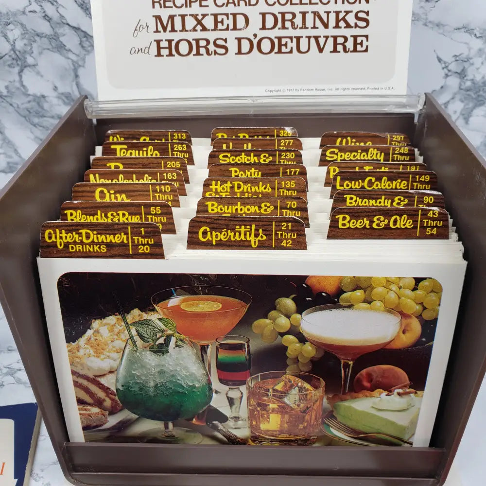Complete Mixed Drink And Hors Doeuvre Guide Set Vintage Collectibles