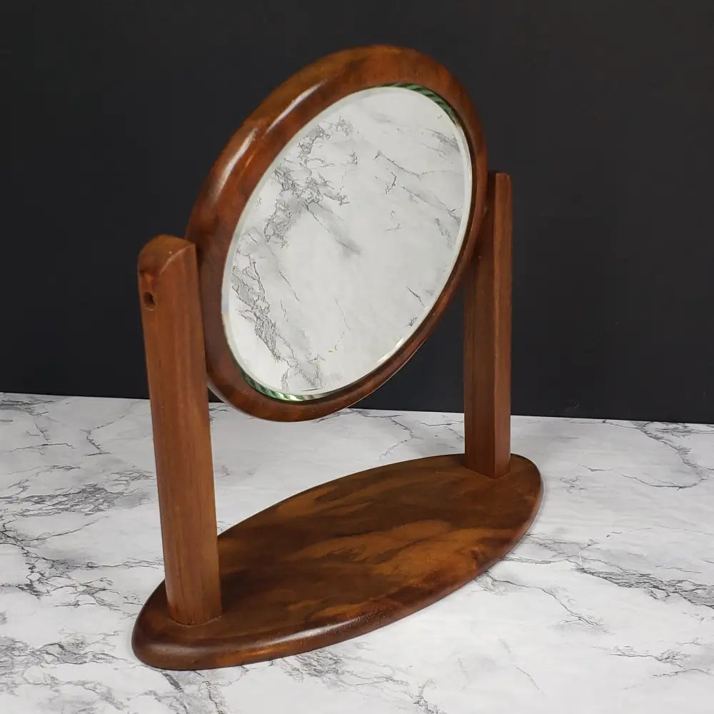 Danish Modern Vanity Mirror Solid Wood Vintage Face Mirrors