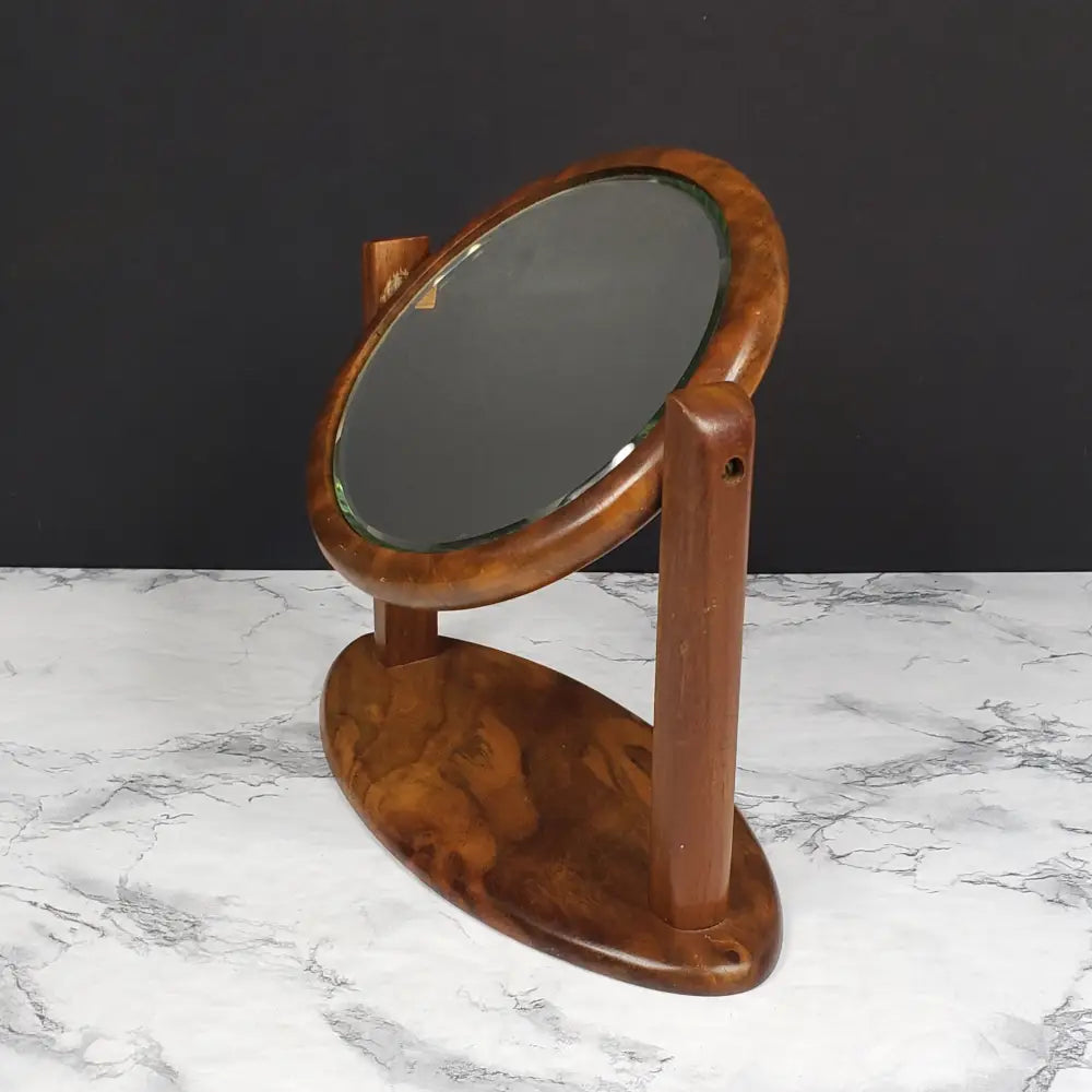 Danish Modern Vanity Mirror Solid Wood Vintage Face Mirrors