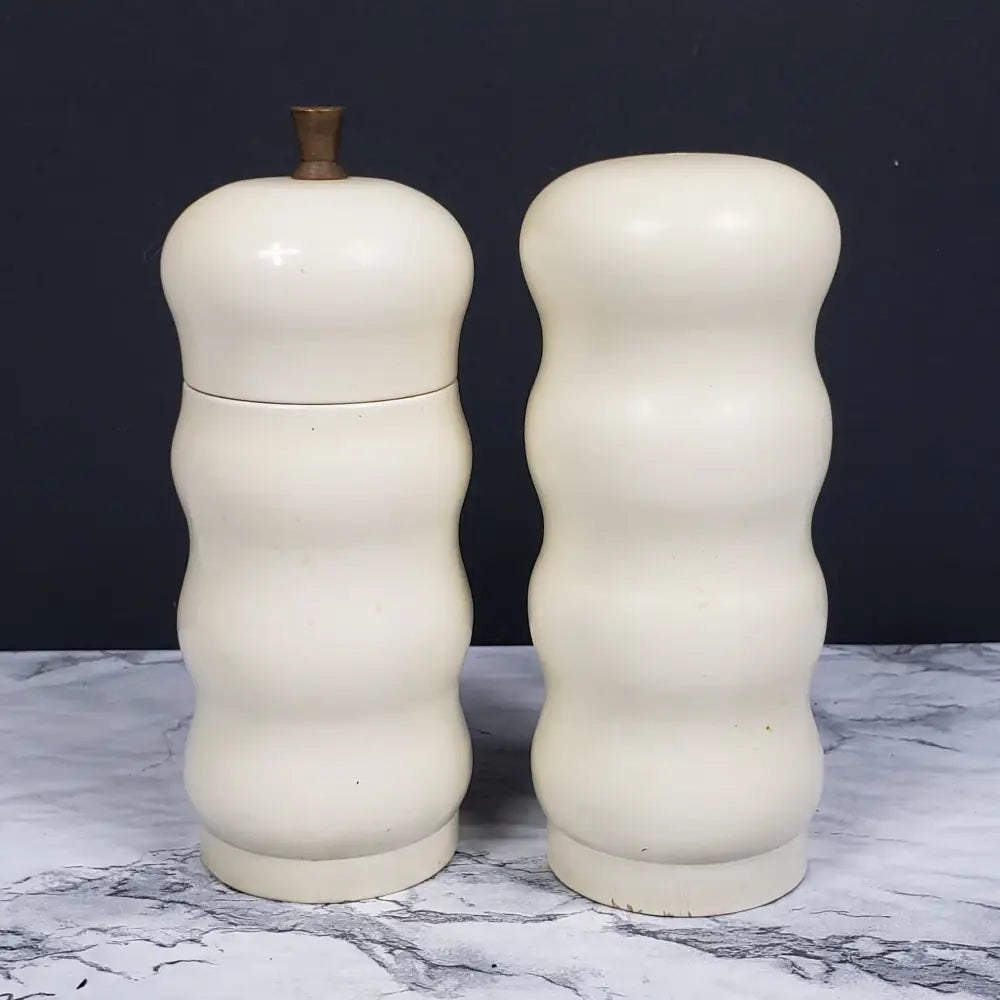 Danish Modern Wood Pepper Mill And Salt Shaker Vintage & Shakers