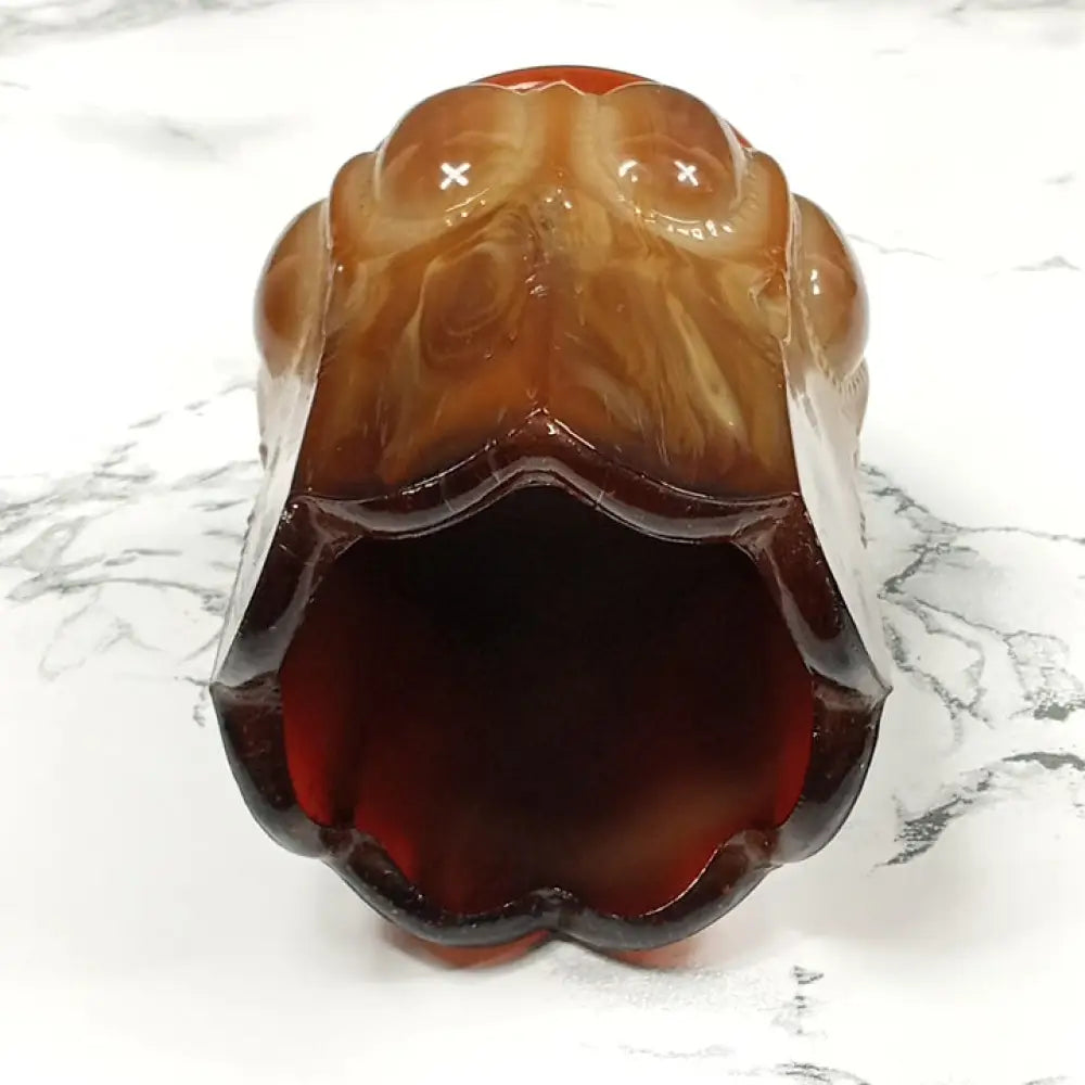Degenhart Glass Beaded Oval Trinket Toothpick Paperweight Vintage Decor