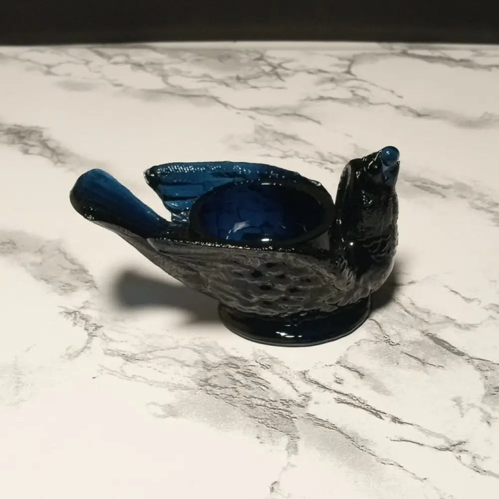 Degenhart Glass Cobalt Blue Vanity Ring Dish Decor