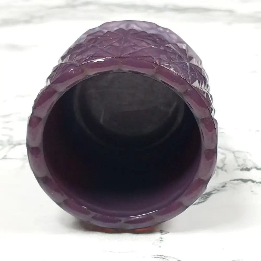Degenhart Glass Daisy Button Trinket Paperweight Open Salt Vintage Decor