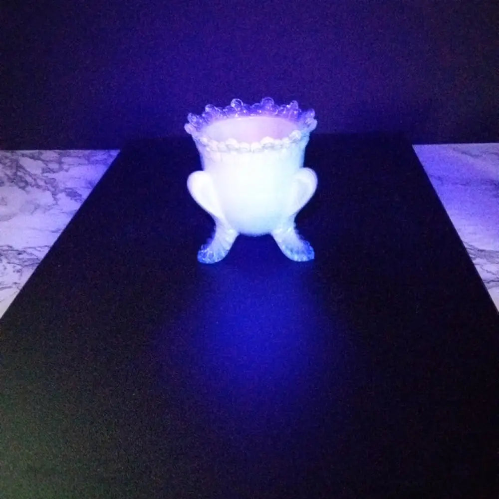 Degenhart Glass Forget Me Not Trinket Toothpick Paperweight Vtg Decor
