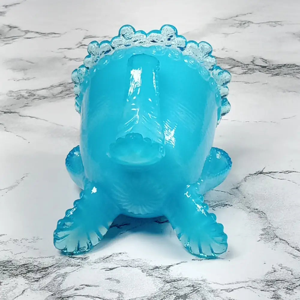 Degenhart Glass Forget Me Not Trinket Toothpick Paperweight Vtg Decor