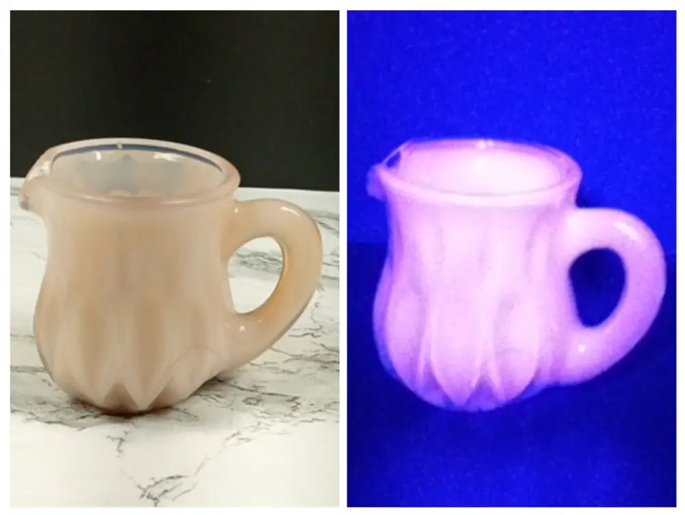 Degenhart Glass Mini Pitcher Trinket Paperweight Toothpick Vtg Decor