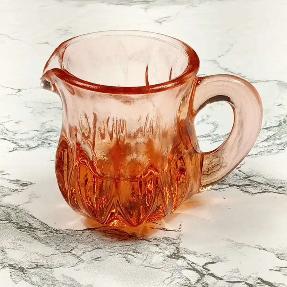 Degenhart Glass Mini Pitcher Trinket Paperweight Toothpick Vtg Decor