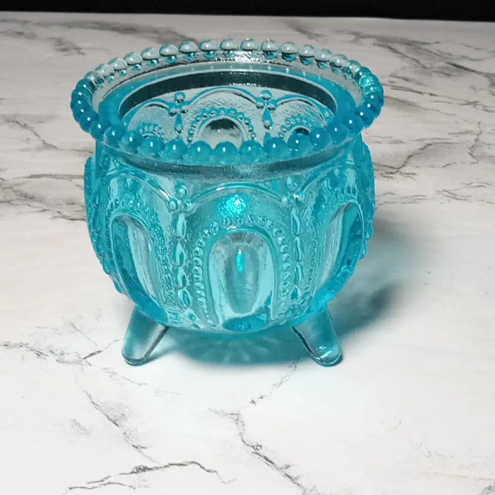 Degenhart Glass Ring Trinket Vanity Dish Uv Reactive ( Vintage ) Decor