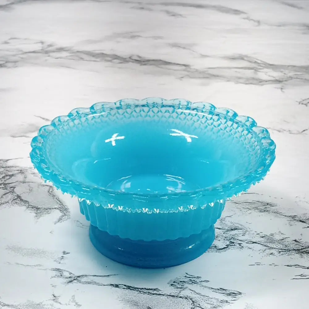 Degenhart Glass Star & Dewdrop Trinket Paperweight Salt Cellar Dish Vintage Decor