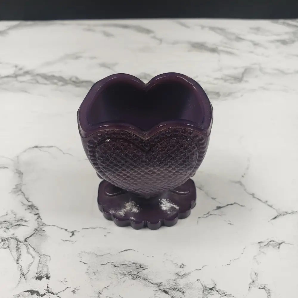 Degenhart Slag Glass Heart Trinket Paperweight Vintage Decor