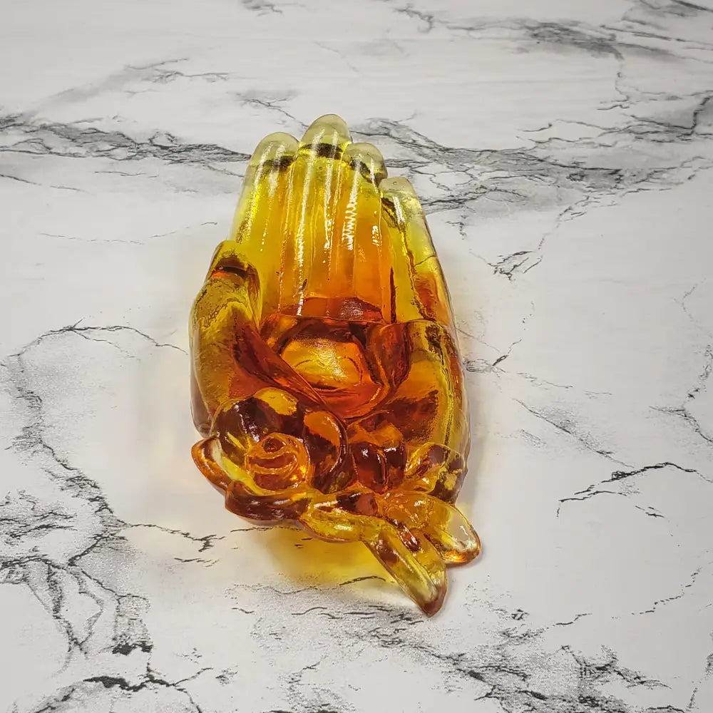 Degenhart Uv Amberina Hand Trinket Dish Vintage Decor