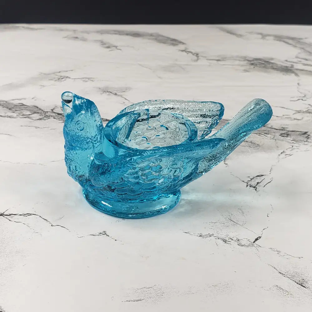 Degenhart Uv Glass Bird Trinket Dish Vintage Decor