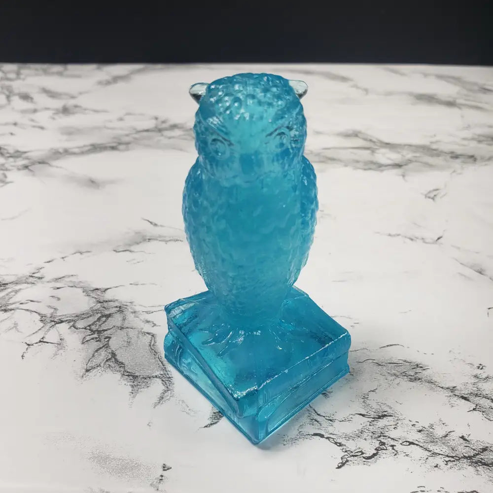Degenhart Wise Owl Paperweight Uv Glass Vintage Decor