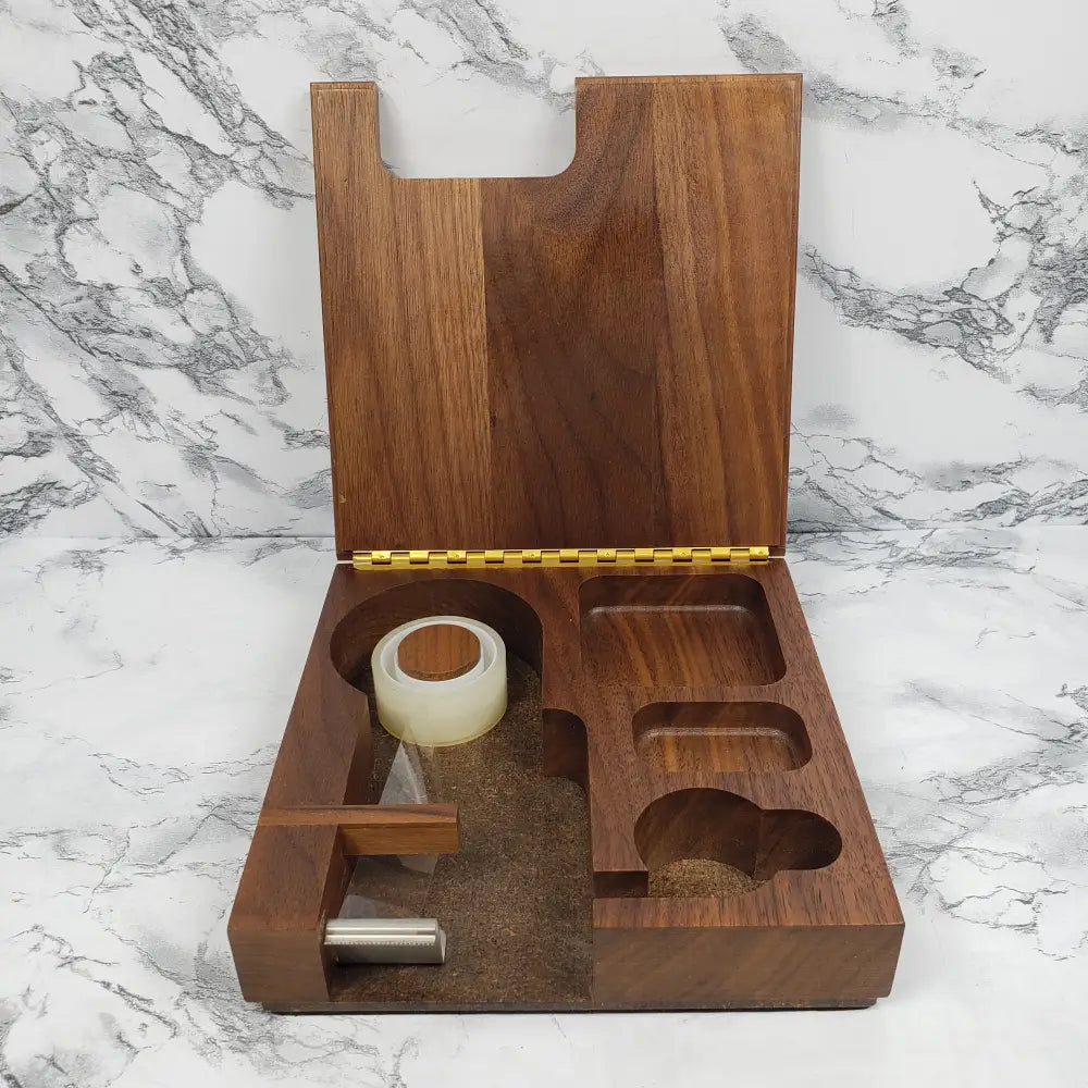 Desktop Organizer Solid Walnut Vintage Home & Garden