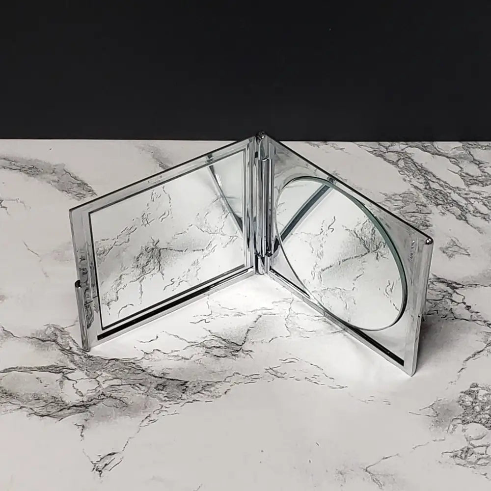 Dual Mirror Compact With Case Hong Kong (Vintage) Decor