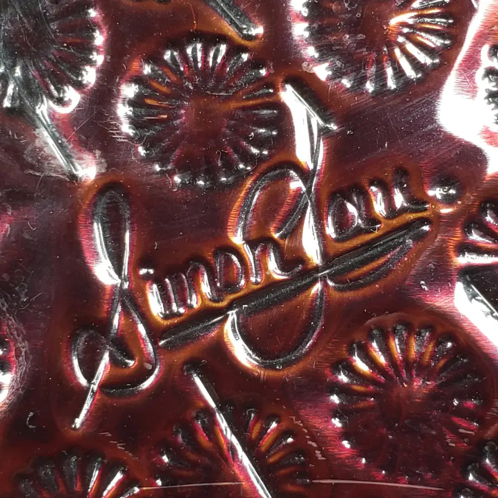 Embossed Copper Roses Artist Signed Vintage Decor