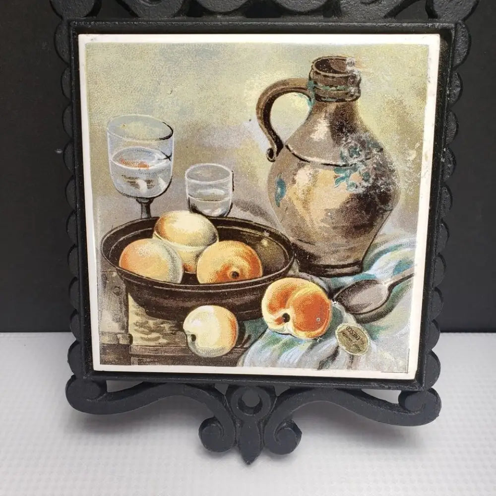 Pair Of Enesco Tile Trivets Vintage - Decor