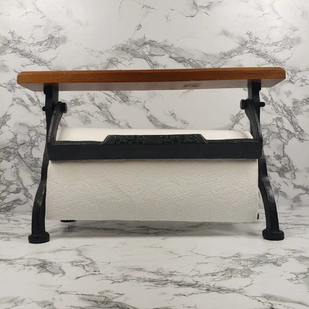 Farmhouse Paper Towel Holder Cast Iron Decor