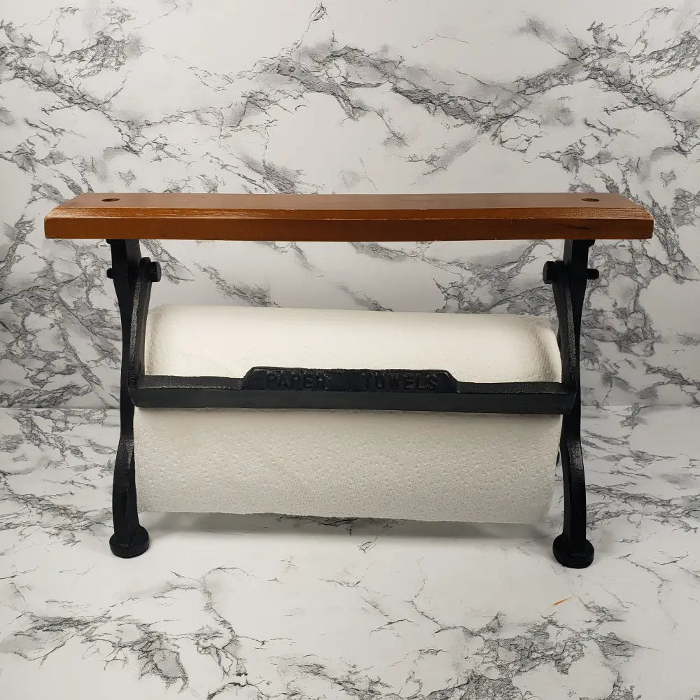 Farmhouse Paper Towel Holder Cast Iron Decor
