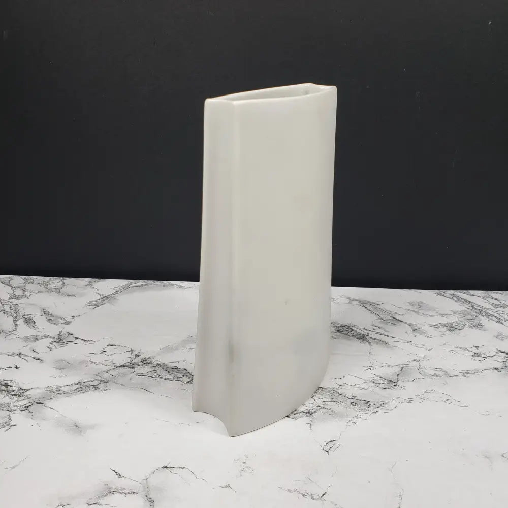 Floral Bag Vase Artist Signed Porcelain Vintage Decor
