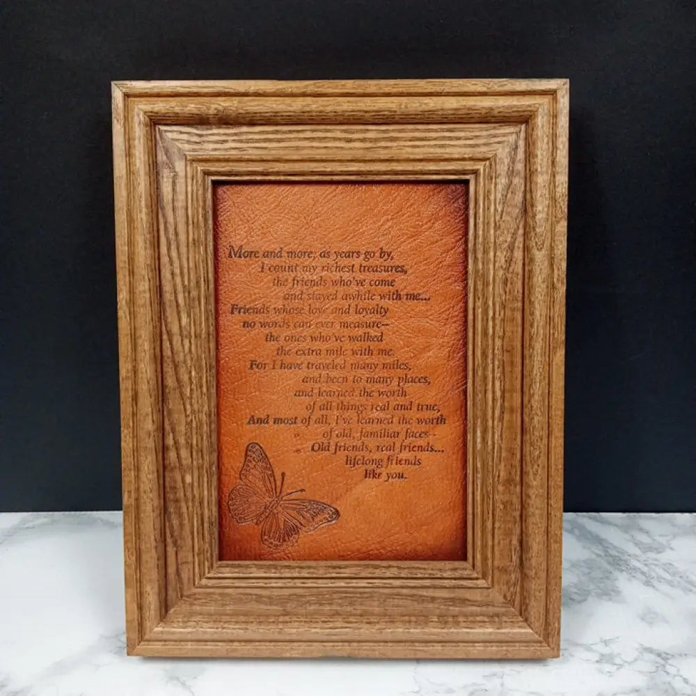 Framed Embossed Friendship Poem ( Vintage) Decor