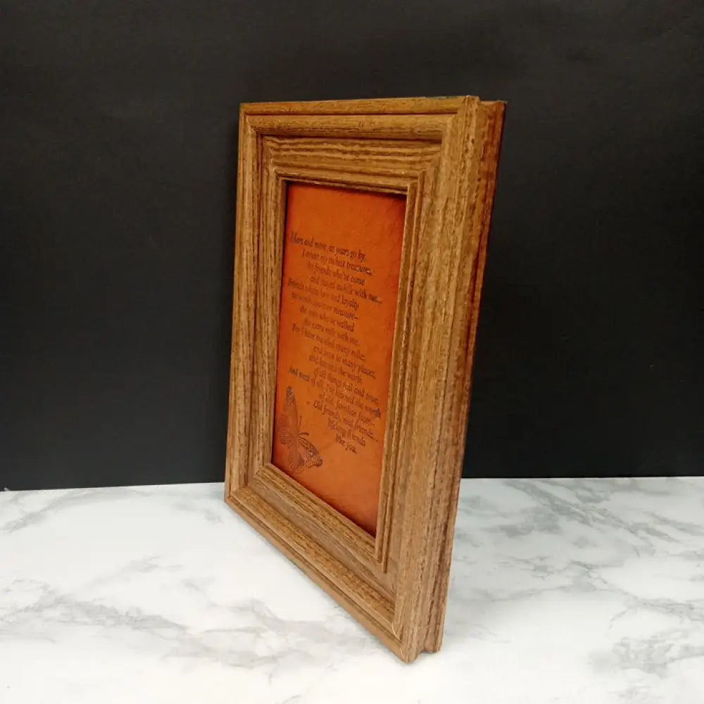 Framed Embossed Friendship Poem ( Vintage) Decor