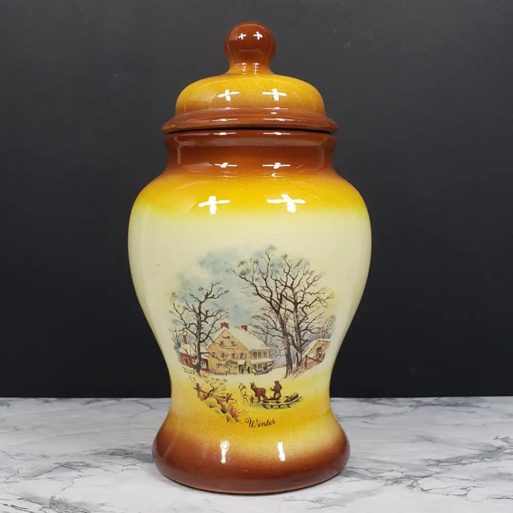 Ginger Jar Style Canister Vintage Collectibles