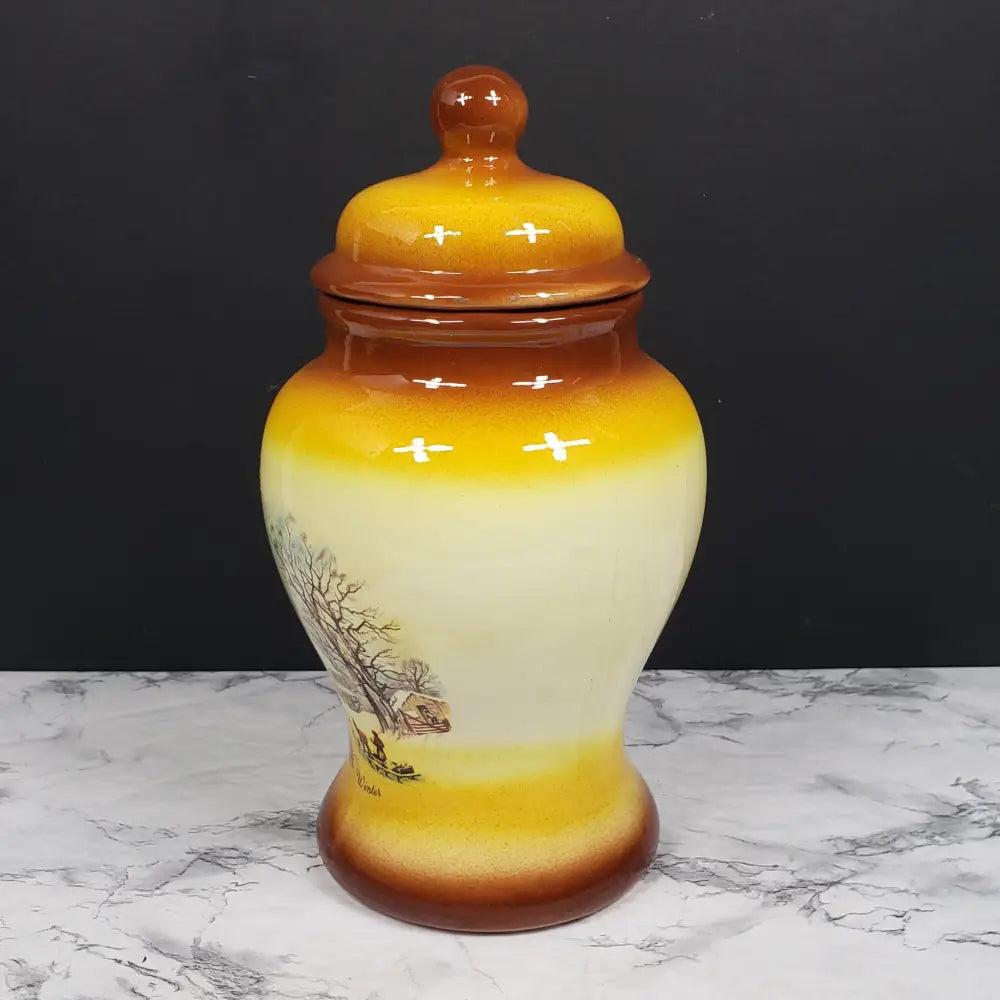 Ginger Jar Style Canister Vintage Collectibles