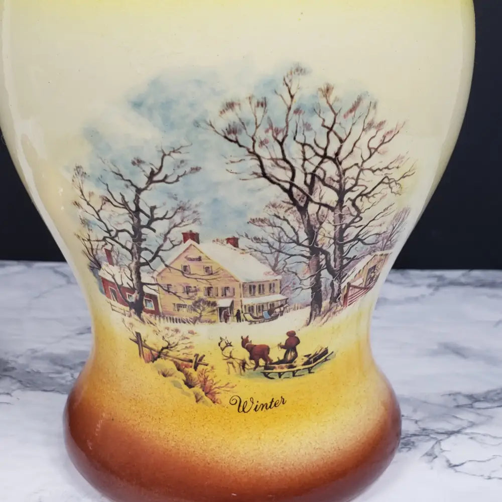 Ginger Jar Style Canister Vintage Collectibles