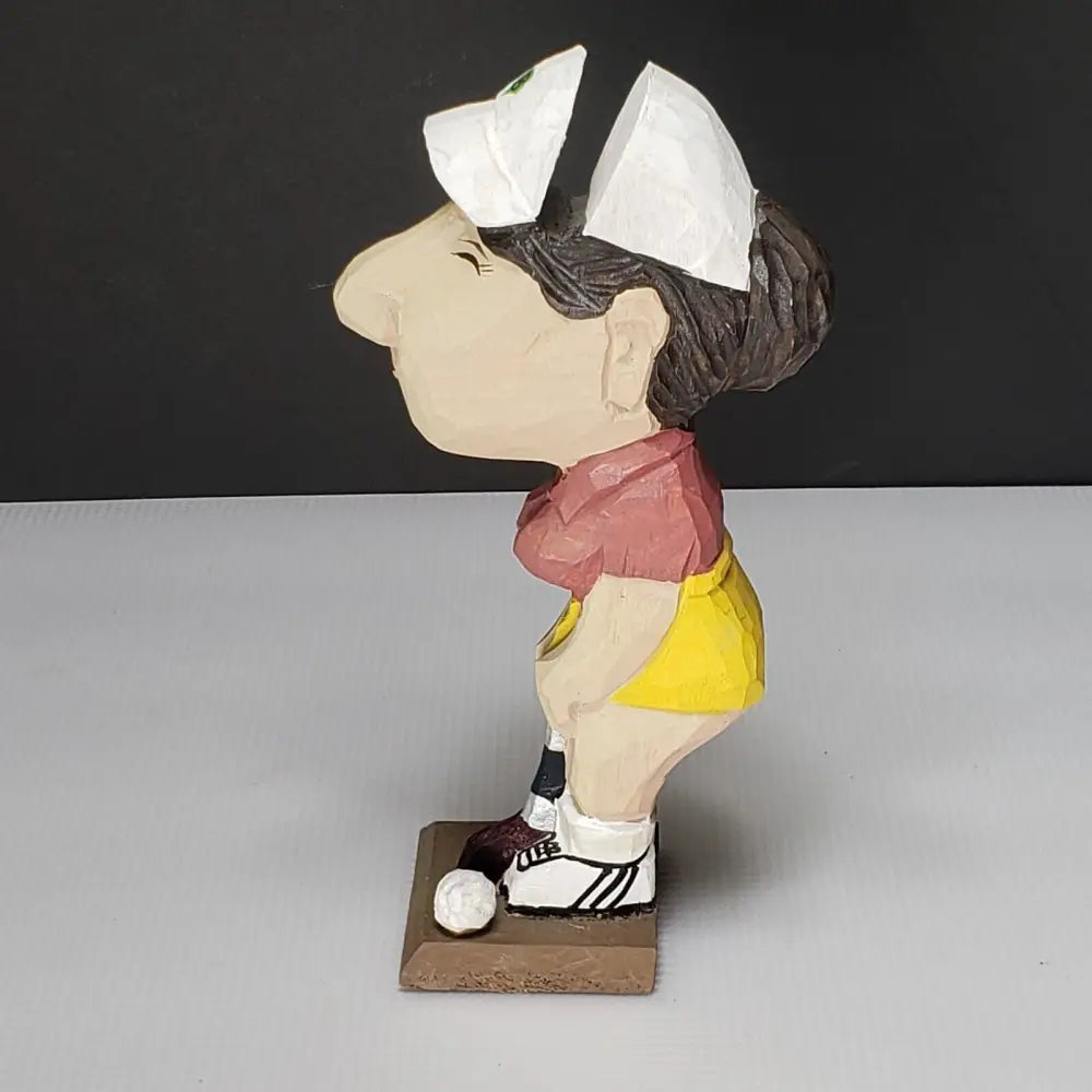 Golfer Eyeglass Holder Peepers Hand Carved Wood Decor