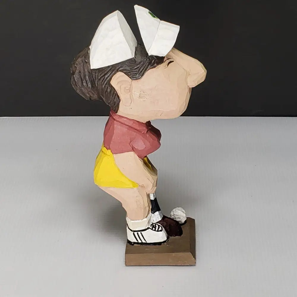 Golfer Eyeglass Holder Peepers Hand Carved Wood Decor