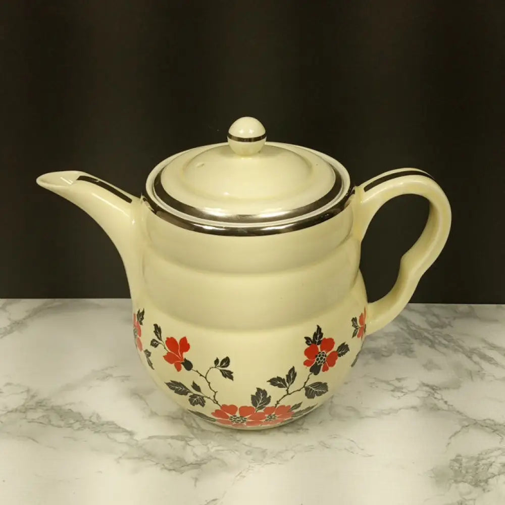 Hall Daniel Red Poppies Coffee Pot ( Vintage ) Decor