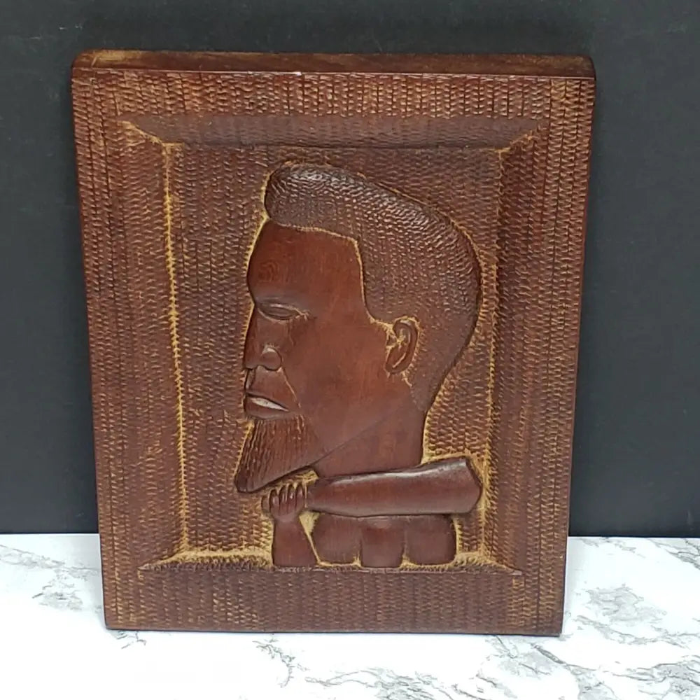 Hand Carved Solid Wood Wall Art 1960 (Vintage) Decor