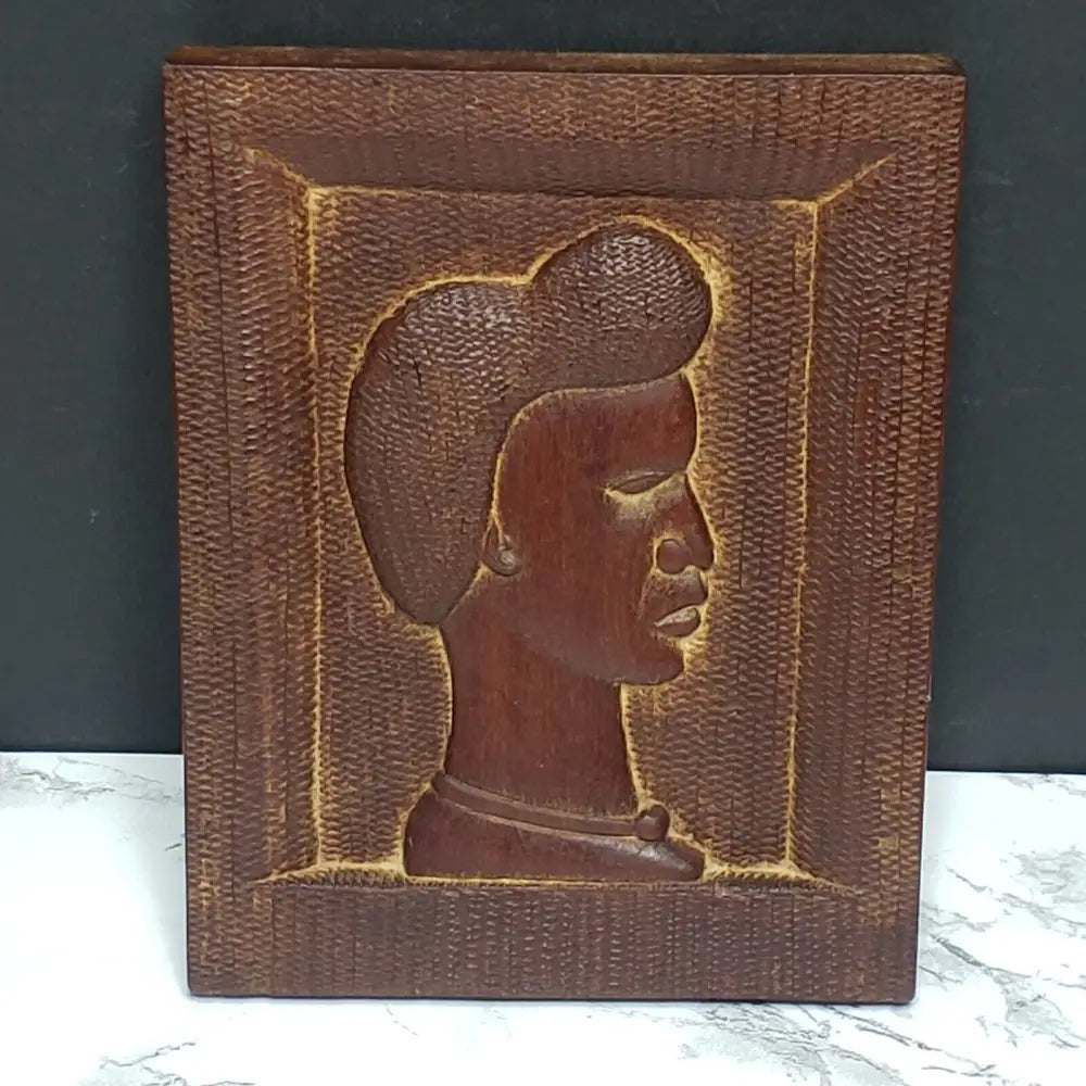 Hand Carved Solid Wood Wall Art 1960 (Vintage) Decor