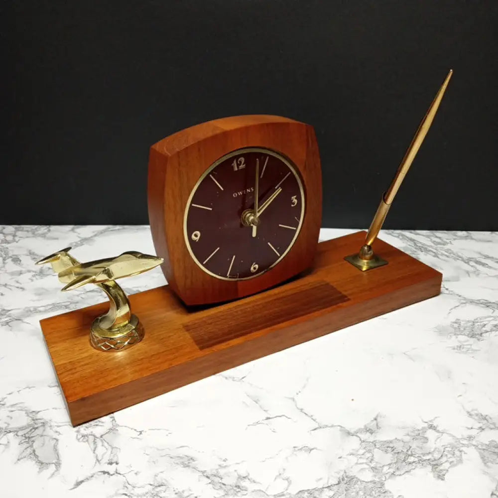 Handmade Airplane Desk Clock ( Vintage ) Decor