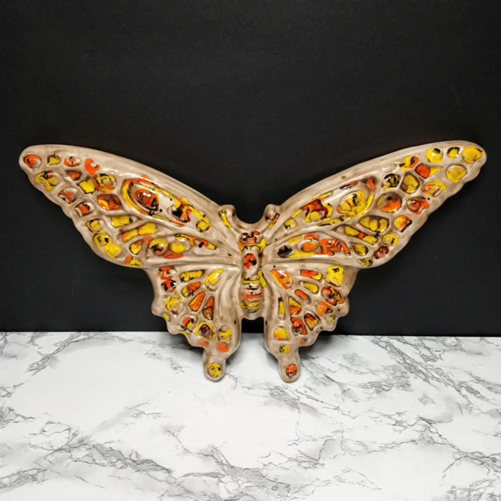 Handmade Ceramic Butterfly Wall Art ( Vintage ) Decor