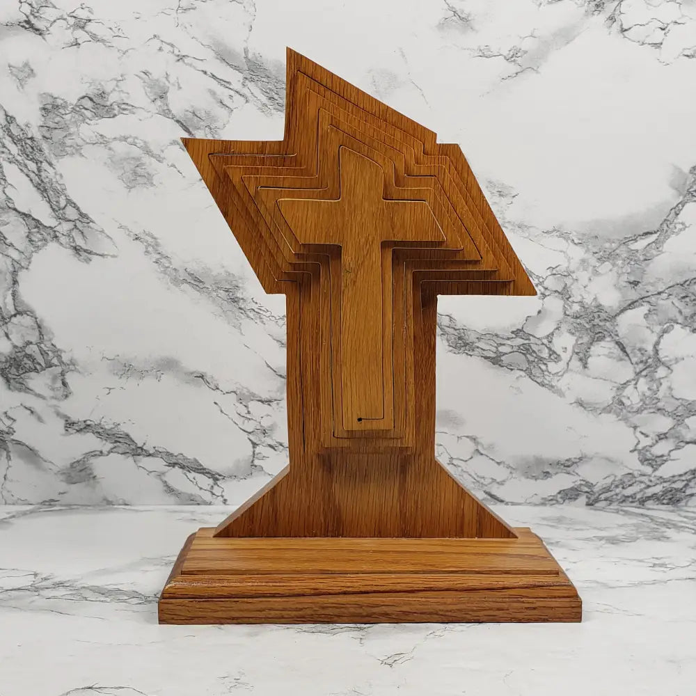 Handmade Cross 3D Scroll Saw Vintage Decor