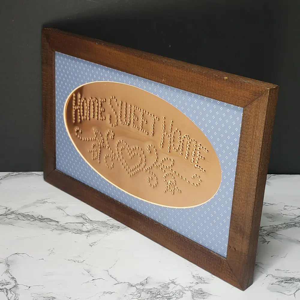 Handmade Home Sweet Copper Framed Matted Wall Decor (Vintage)