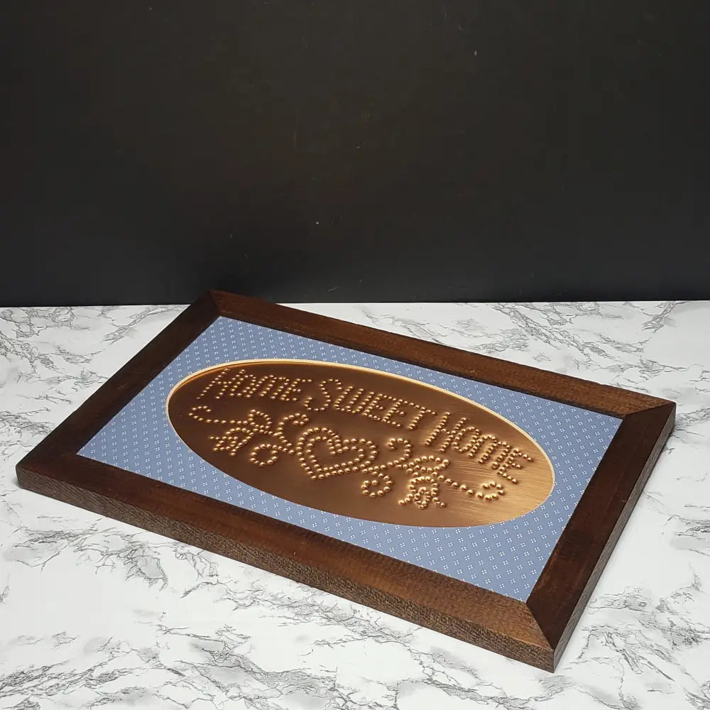 Handmade Home Sweet Copper Framed Matted Wall Decor (Vintage)