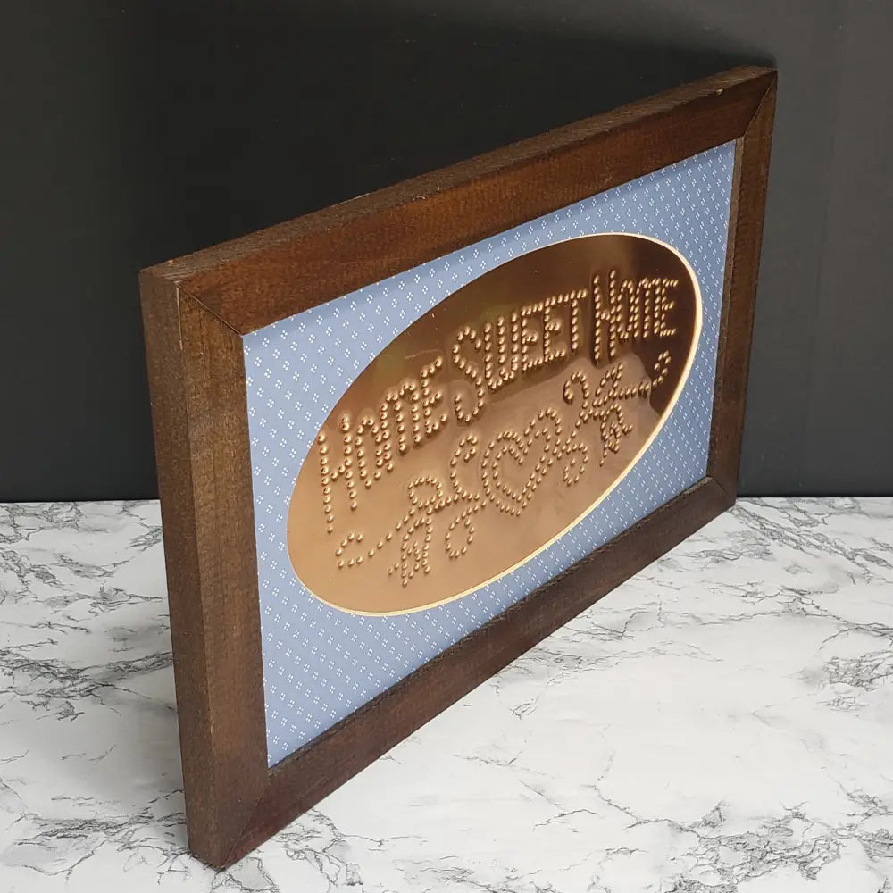 Handmade Home Sweet Copper Framed Matted Wall Decor (Vintage)